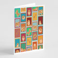Lots of Orange Pomeranian Greeting Cards Pack of 8 Blank Cards with Envelopes Whimsical A7 Size 5x7