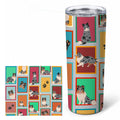 Lots of Blue Merle Sheltie Stainless Steel Skinny Tumbler 20 oz Vacuum Double Walled Reusable Insulated Travel Cup