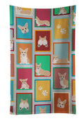 Lots of Fawn Pembroke Corgi Kitchen Towel Velour Plush Front and Cotton Loop Back Machine Washable