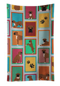 Lots of Black Face Boxer Kitchen Towel Velour Plush Front and Cotton Loop Back Machine Washable