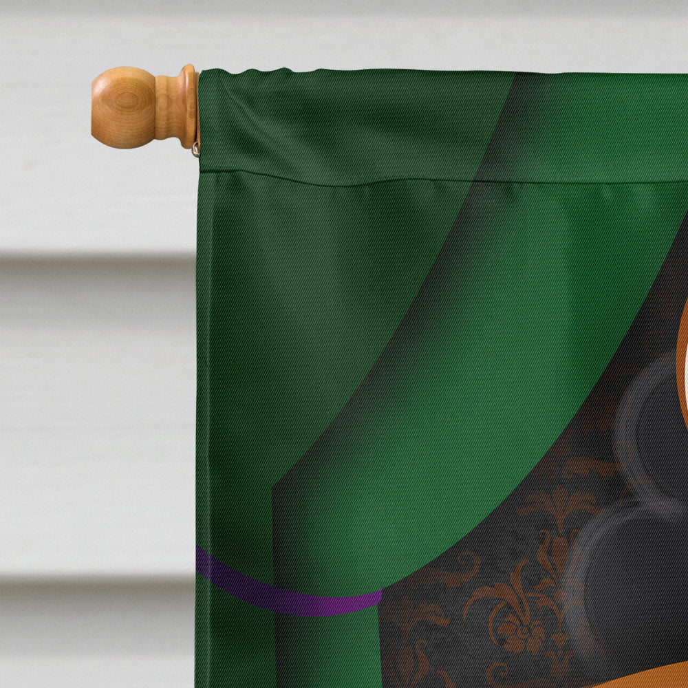 Cavalier Spaniel Halloween House Flag 28x40 Porch Sleeve Pole Decorative Outside Yard Banner Artwork Wall Hanging, Polyester