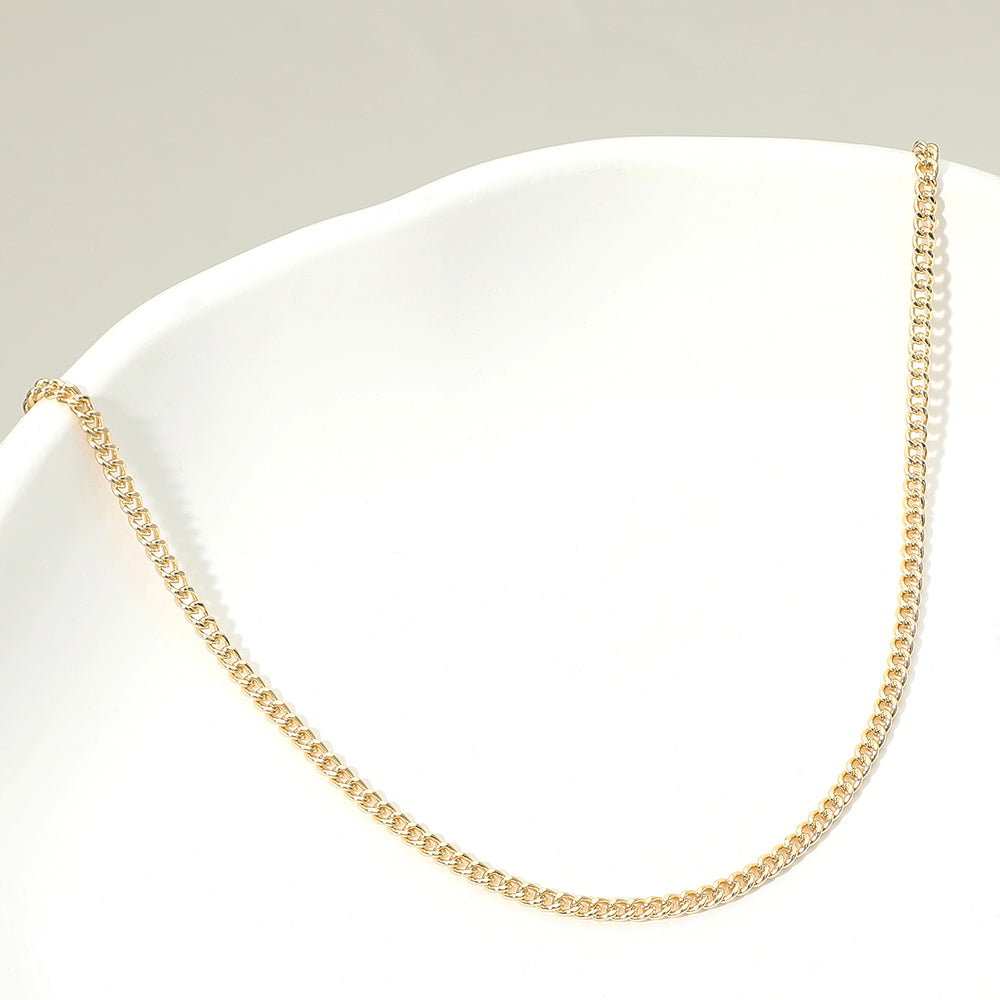 Gold Dipped Classic Curb Chain Necklace