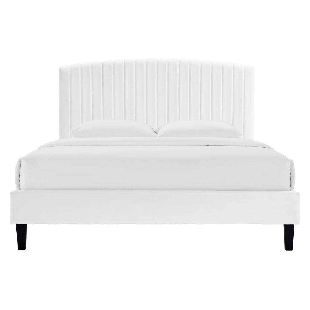 Alessi Performance Velvet Queen Platform Bed by Modway
