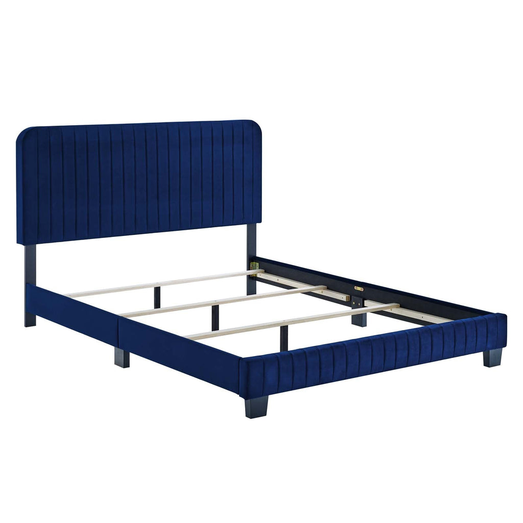 Celine Channel Tufted Performance Velvet King Bed by Modway