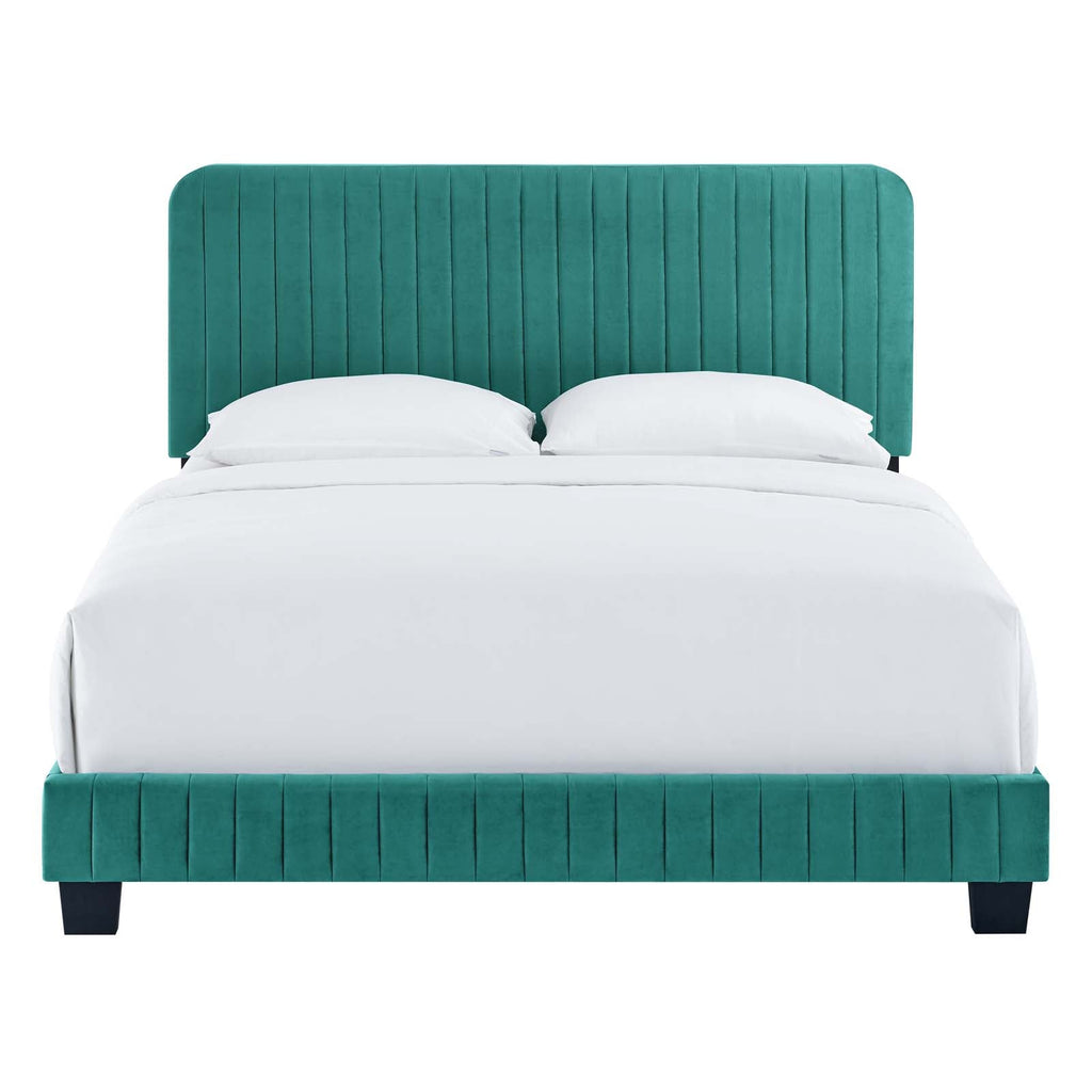 Celine Channel Tufted Performance Velvet King Bed by Modway