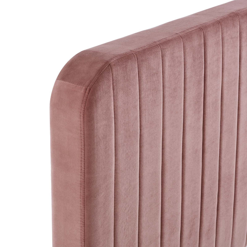 Celine Channel Tufted Performance Velvet Queen Bed by Modway