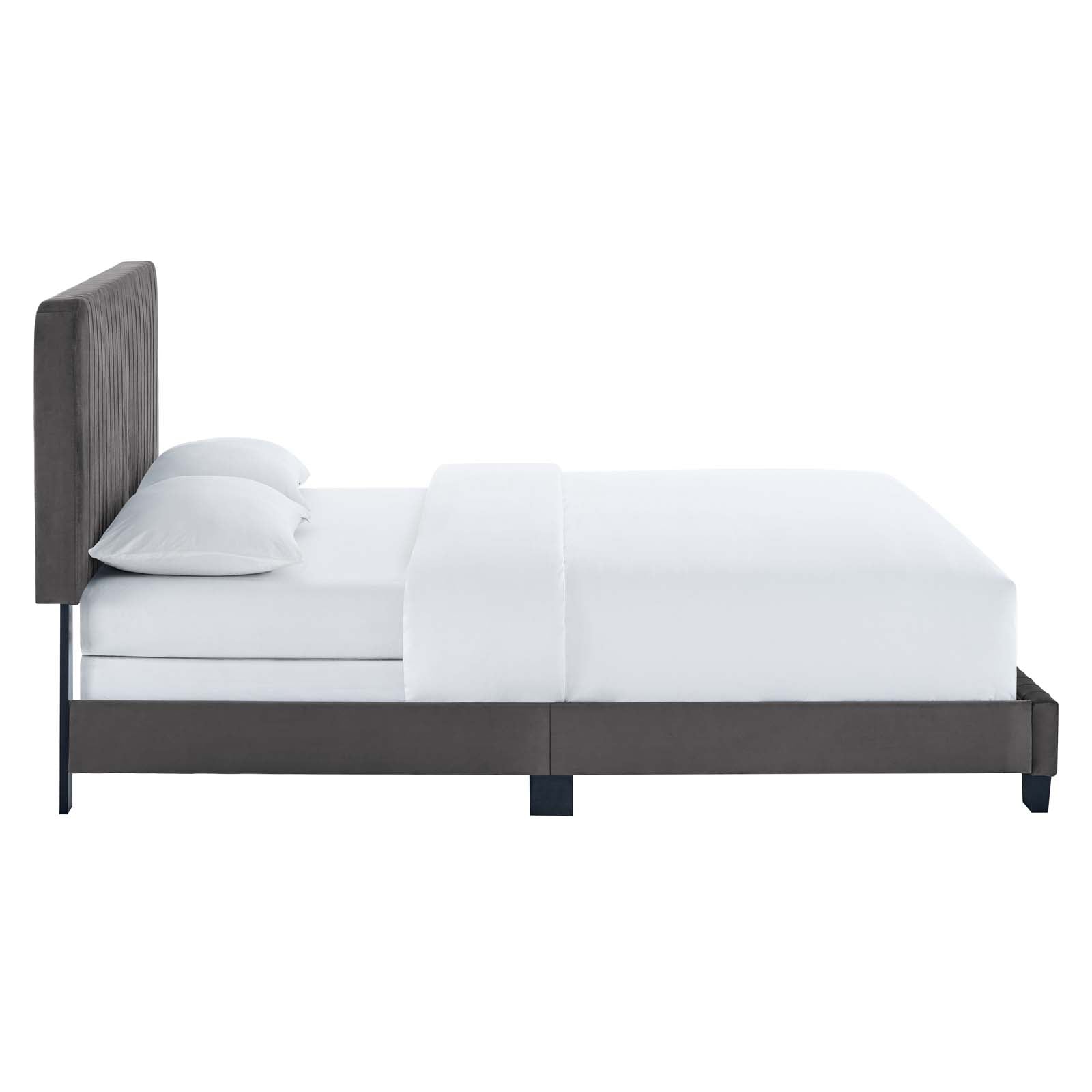 Celine Channel Tufted Performance Velvet Queen Bed by Modway