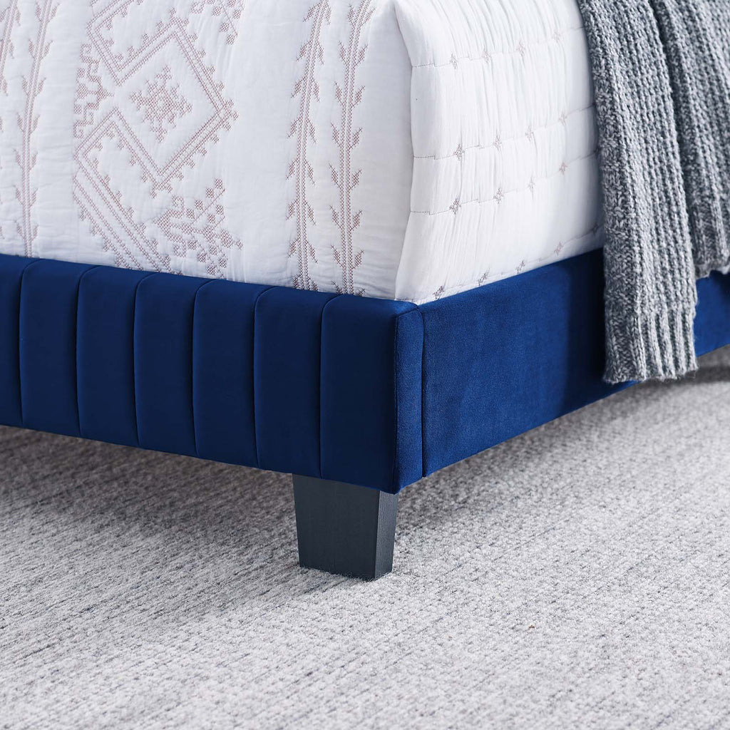 Celine Channel Tufted Performance Velvet Queen Bed by Modway