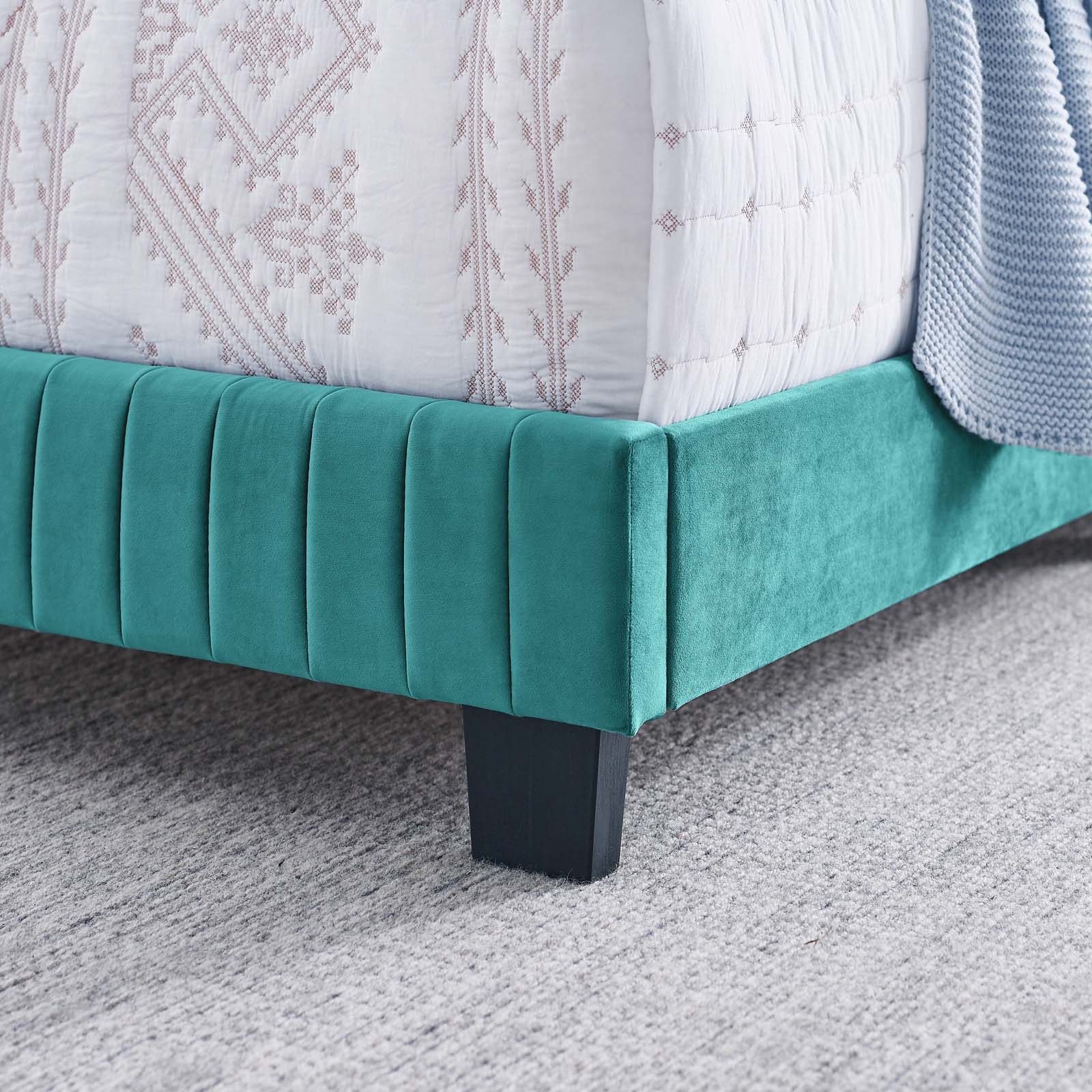Celine Channel Tufted Performance Velvet Full Bed by Modway