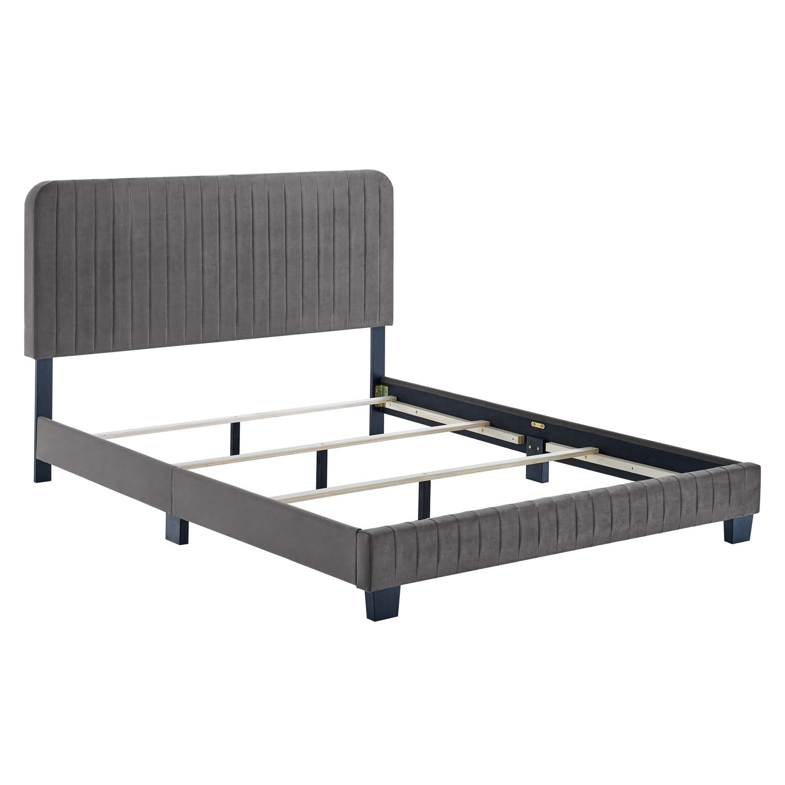 Celine Channel Tufted Performance Velvet Twin Bed by Modway