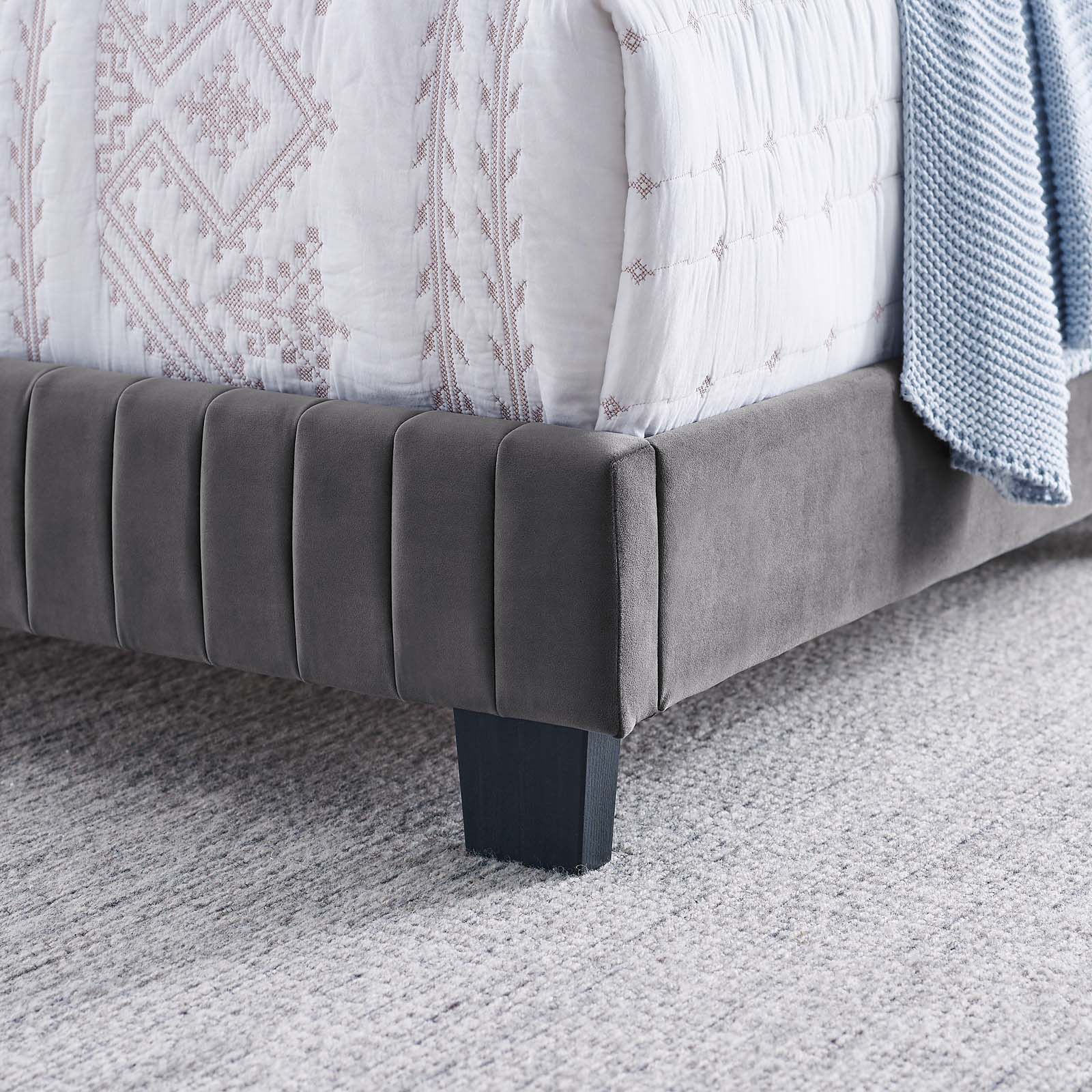 Celine Channel Tufted Performance Velvet Twin Bed by Modway