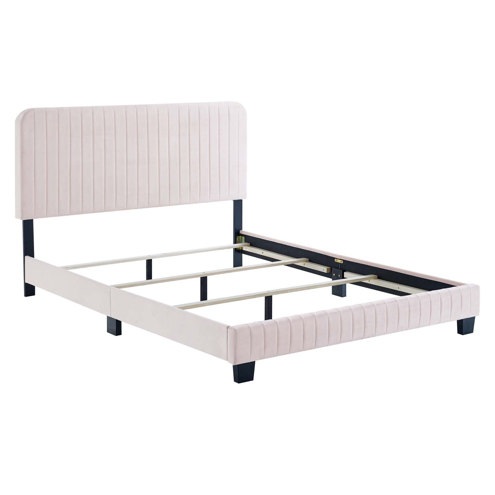 Celine Channel Tufted Performance Velvet Twin Bed by Modway
