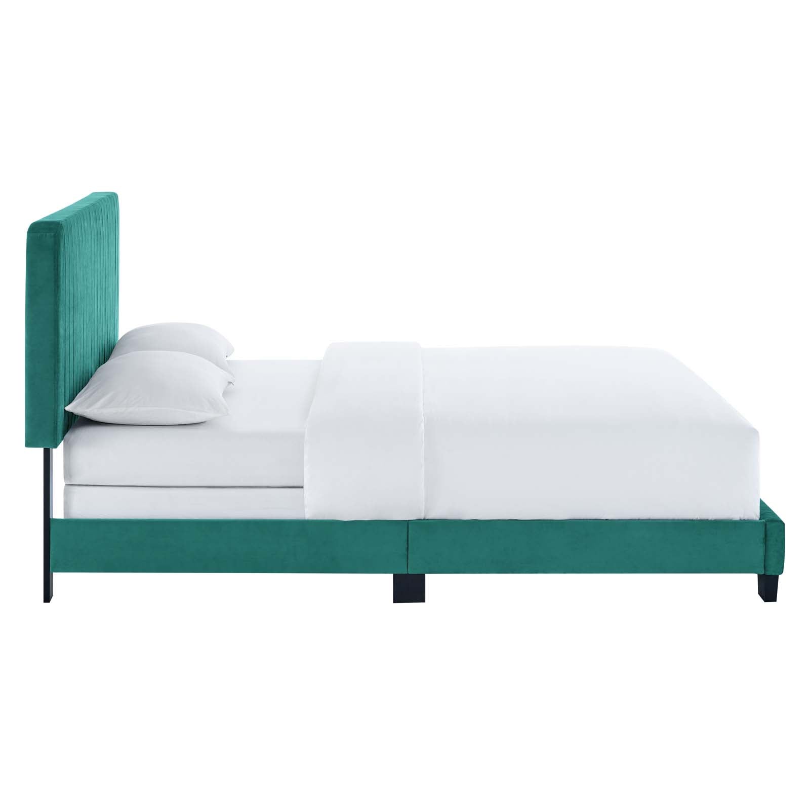 Celine Channel Tufted Performance Velvet Twin Bed by Modway