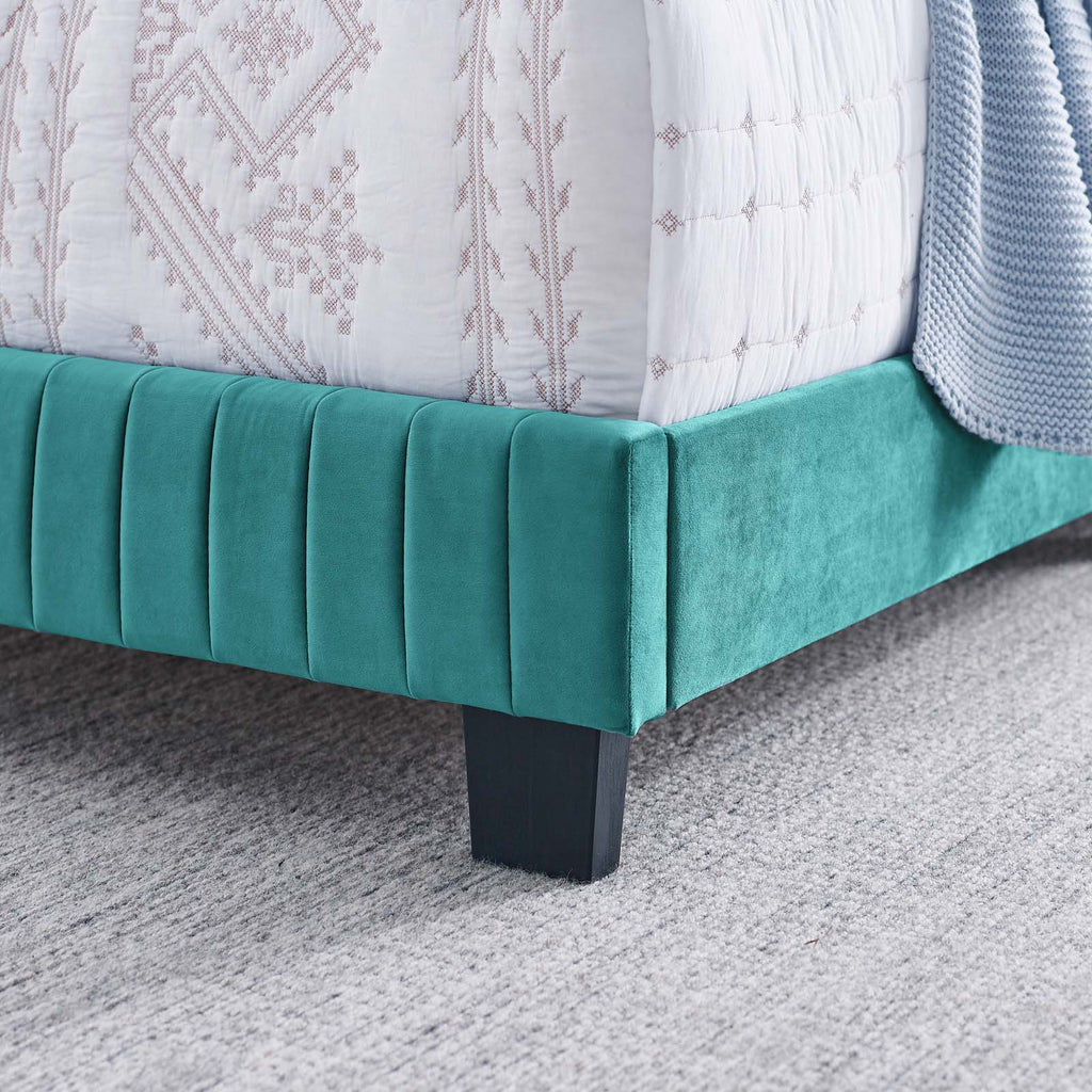 Celine Channel Tufted Performance Velvet Twin Bed by Modway
