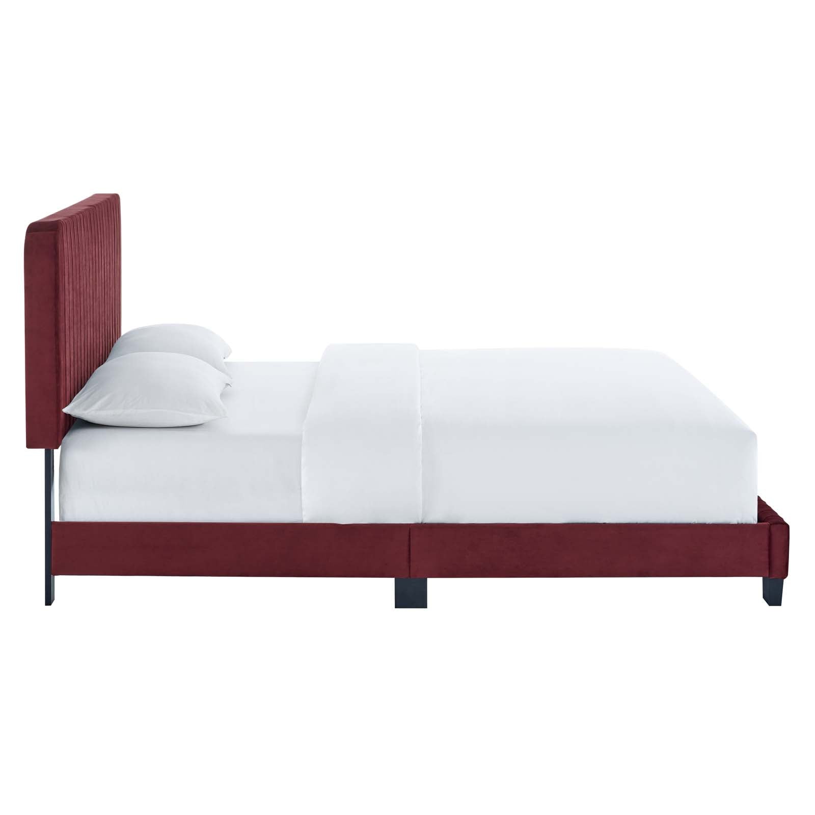 Celine Channel Tufted Performance Velvet King Platform Bed by Modway