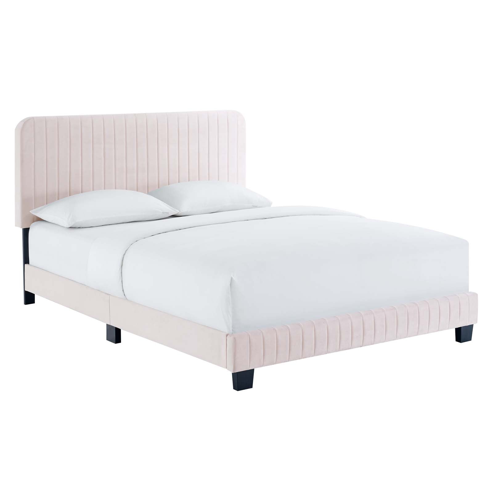 Celine Channel Tufted Performance Velvet King Platform Bed by Modway