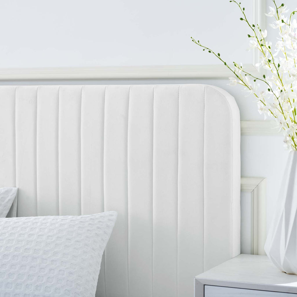 Celine Channel Tufted Performance Velvet King Platform Bed by Modway