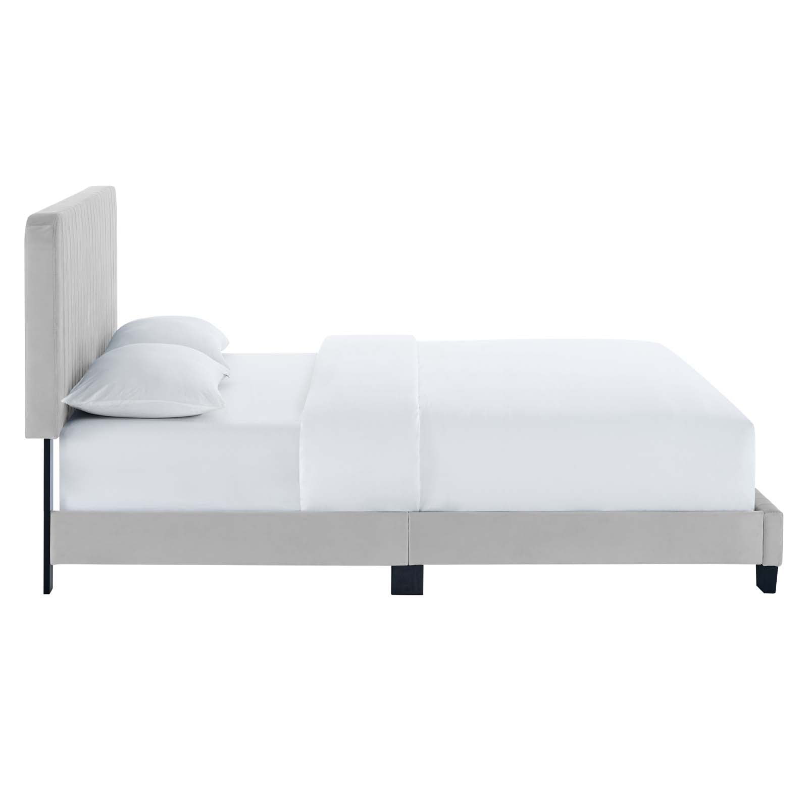Celine Channel Tufted Performance Velvet Queen Platform Bed by Modway