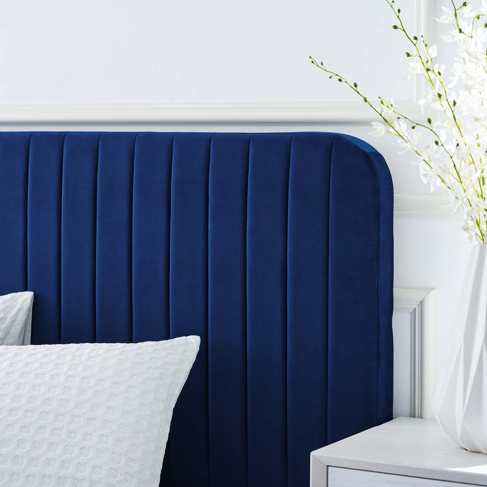 Celine Channel Tufted Performance Velvet Queen Platform Bed by Modway