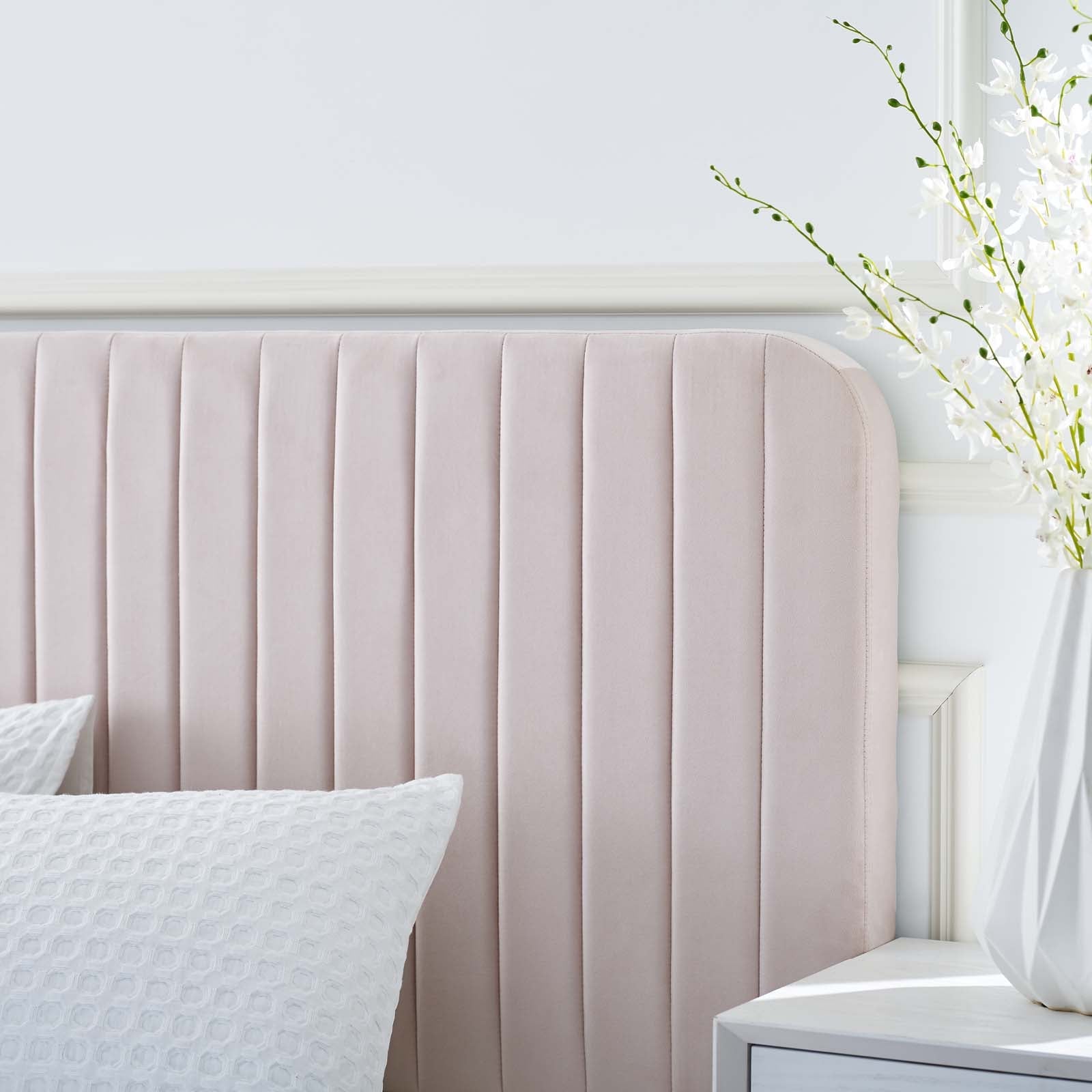 Celine Channel Tufted Performance Velvet Queen Platform Bed by Modway