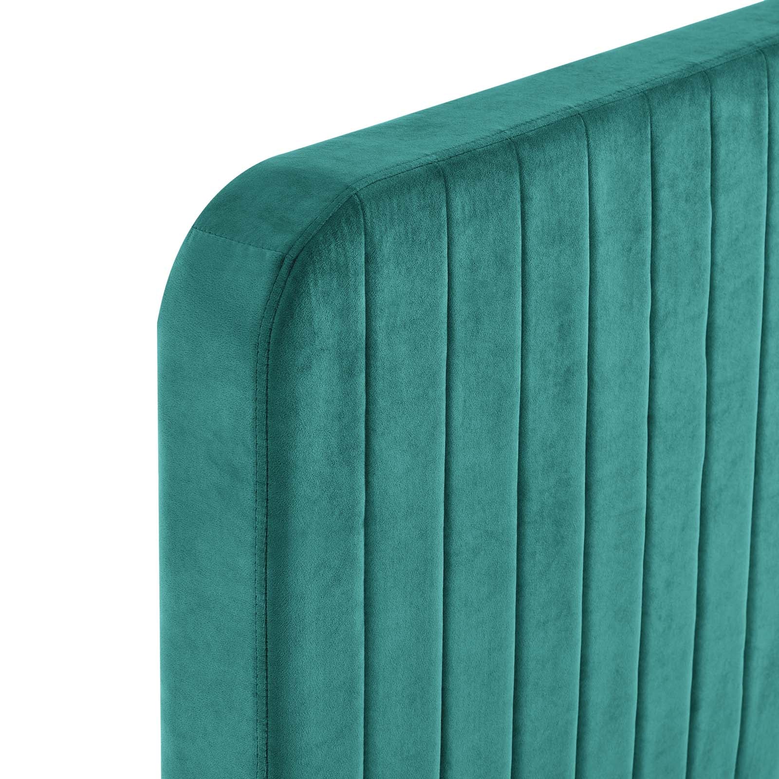 Celine Channel Tufted Performance Velvet Queen Platform Bed by Modway