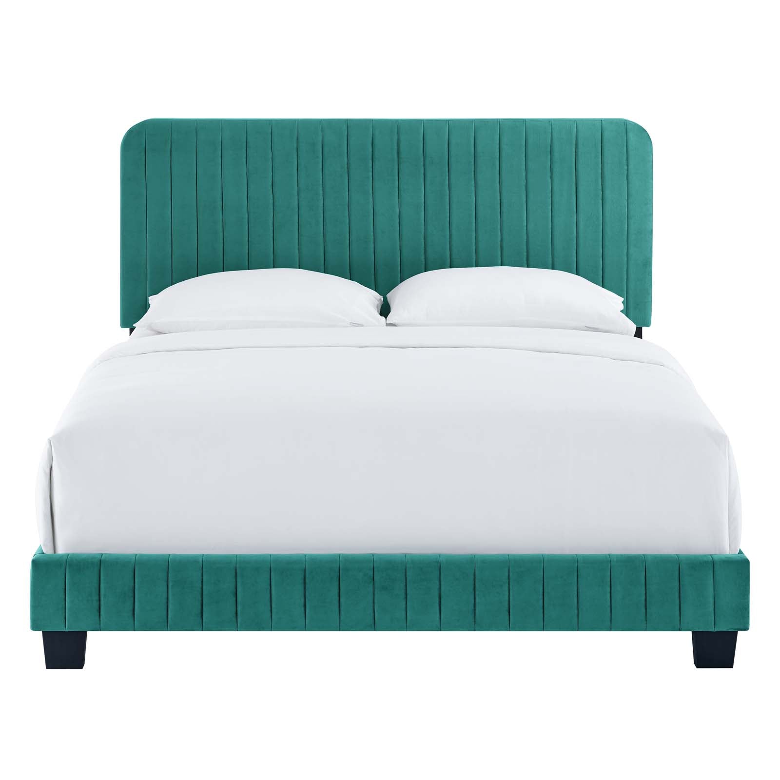 Celine Channel Tufted Performance Velvet Queen Platform Bed by Modway