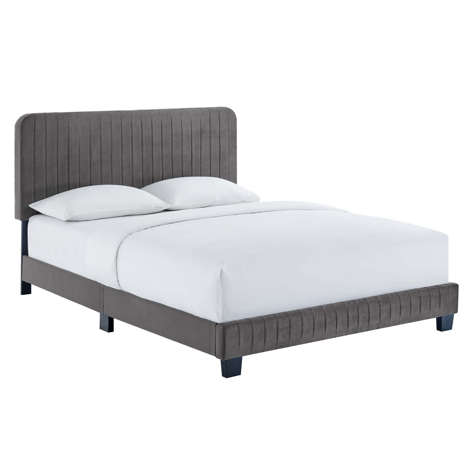 Celine Channel Tufted Performance Velvet Full Platform Bed by Modway