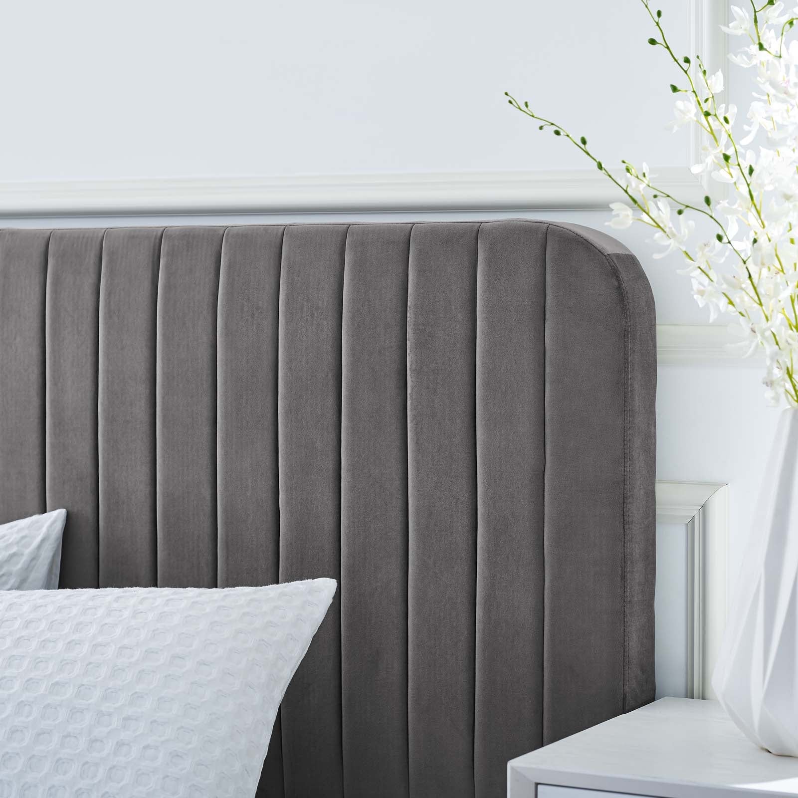 Celine Channel Tufted Performance Velvet Full Platform Bed by Modway