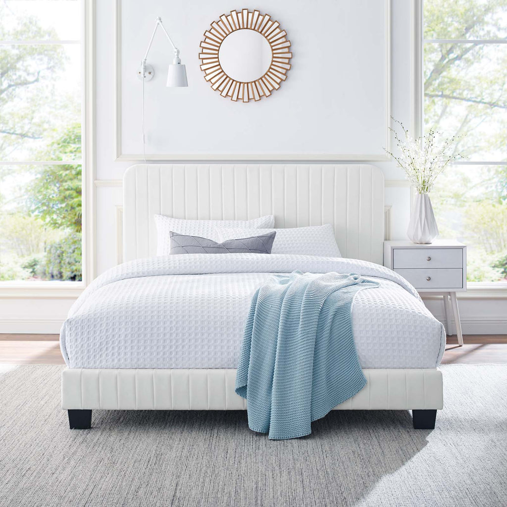 Celine Channel Tufted Performance Velvet Full Platform Bed by Modway