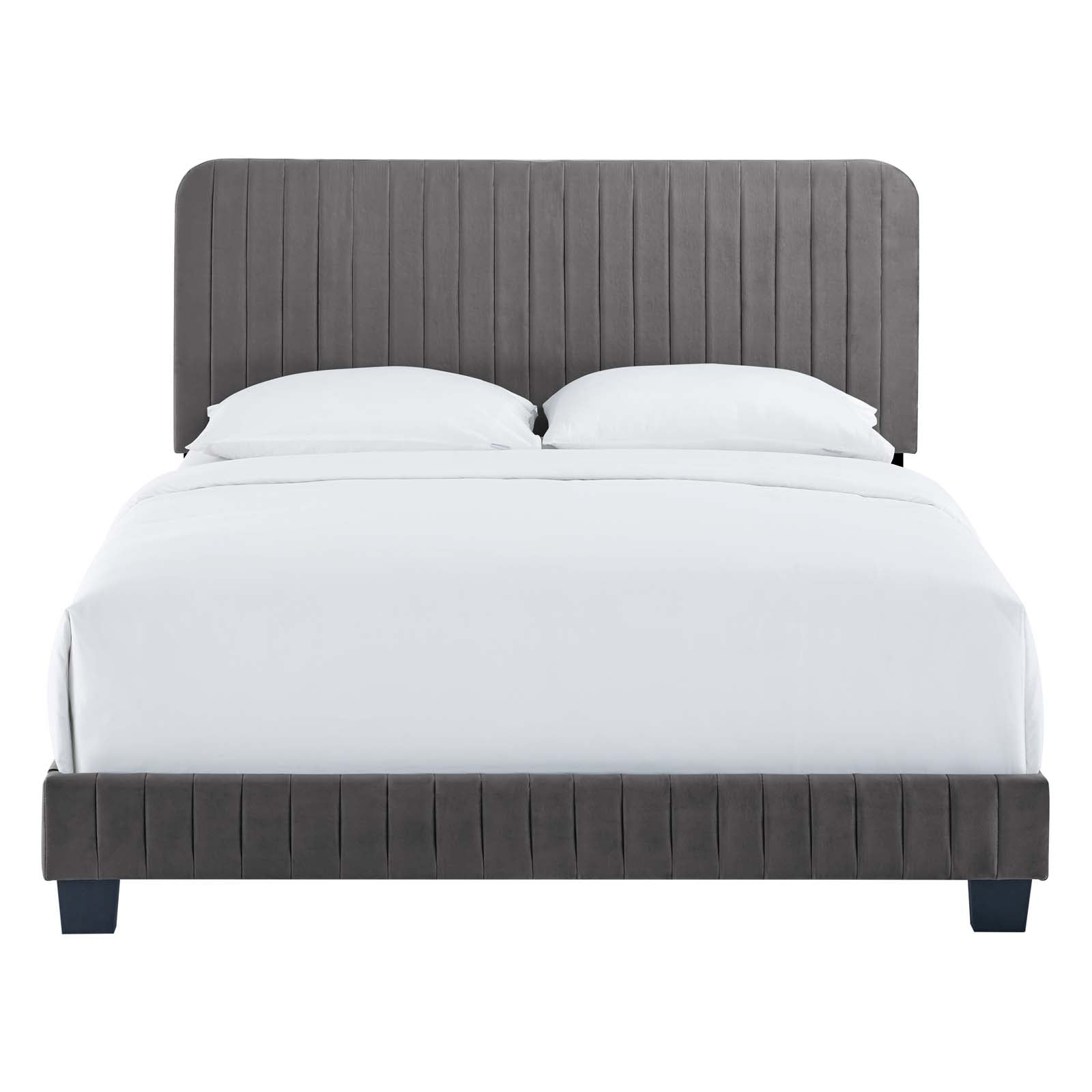 Celine Channel Tufted Performance Velvet Twin Platform Bed by Modway
