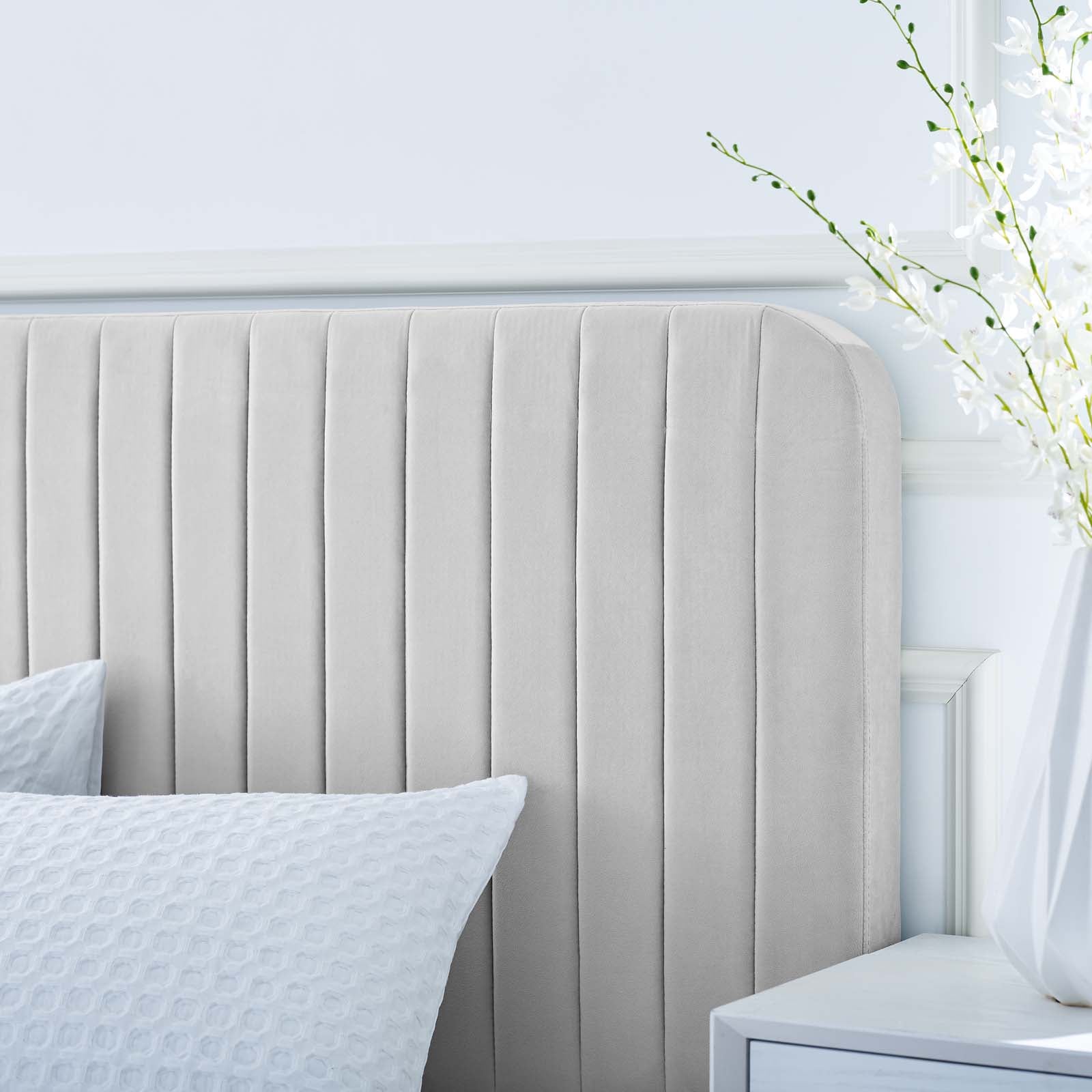Celine Channel Tufted Performance Velvet Twin Platform Bed by Modway
