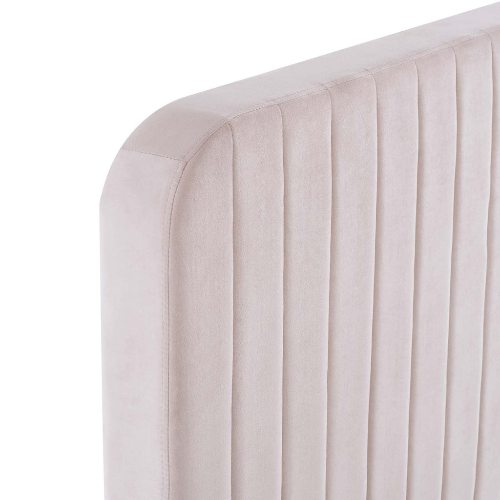 Celine Channel Tufted Performance Velvet Twin Platform Bed by Modway