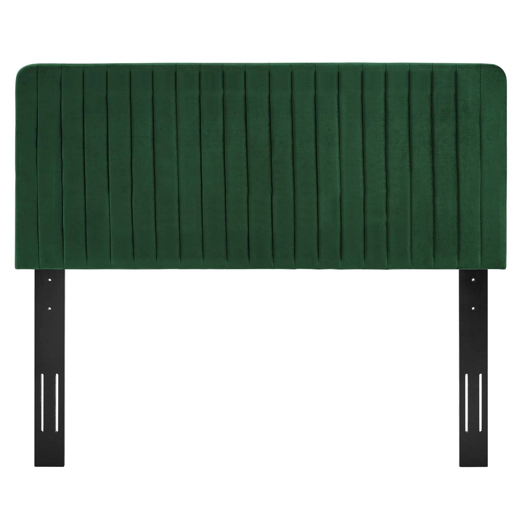 Milenna Channel Tufted Performance Velvet Twin Headboard by Modway