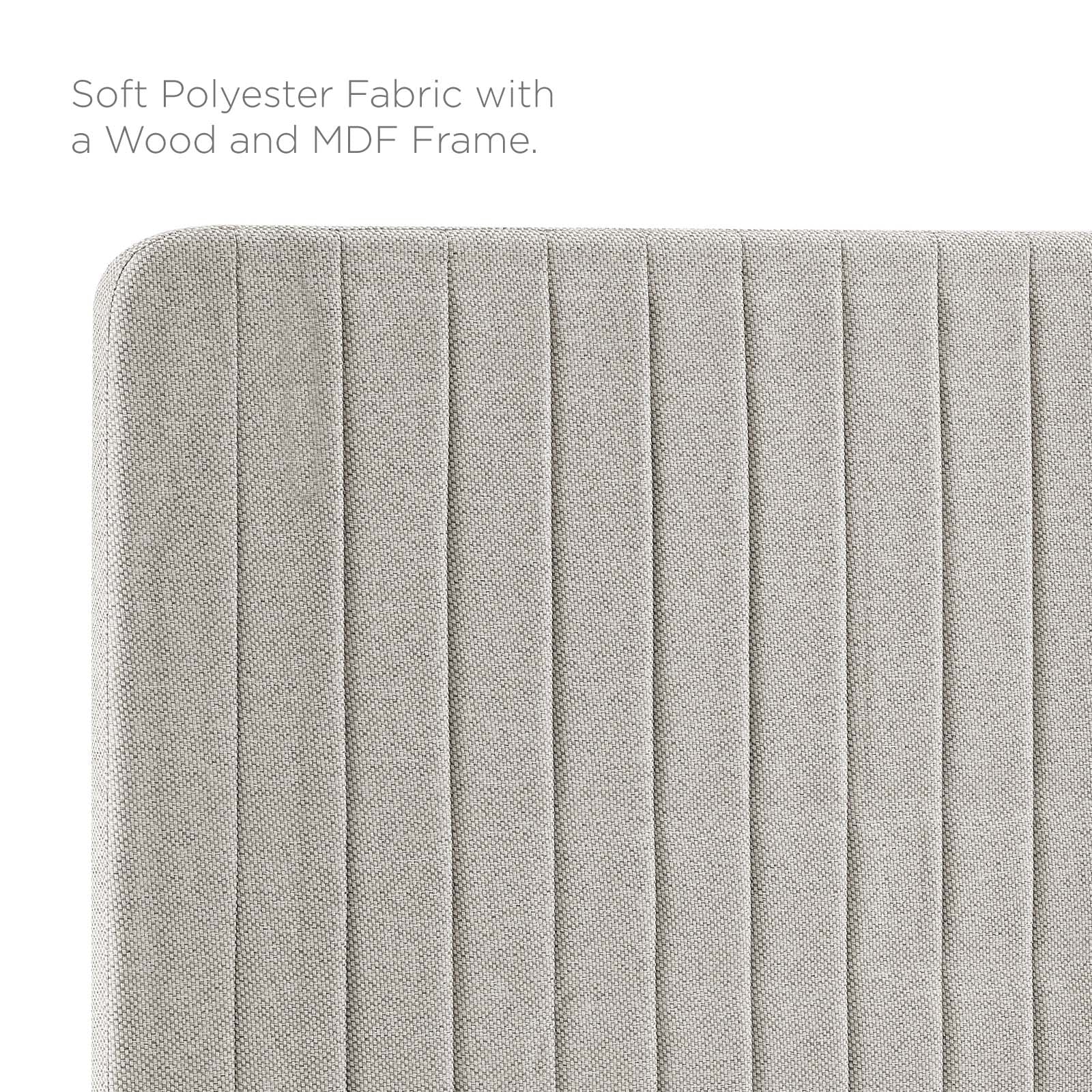 Milenna Channel Tufted Upholstered Fabric King/California King Headboard by Modway