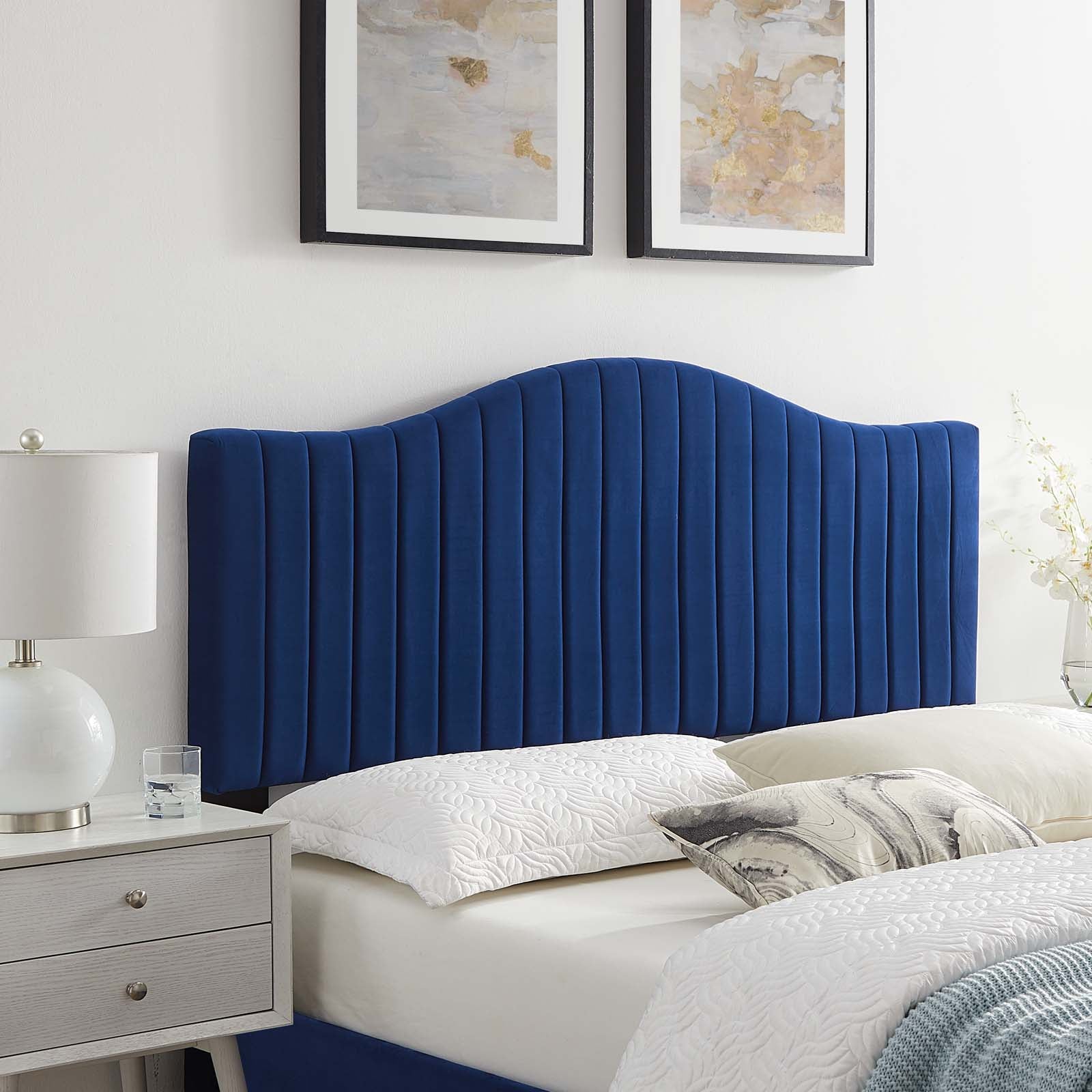 Brielle Channel Tufted Performance Velvet Twin Headboard by Modway