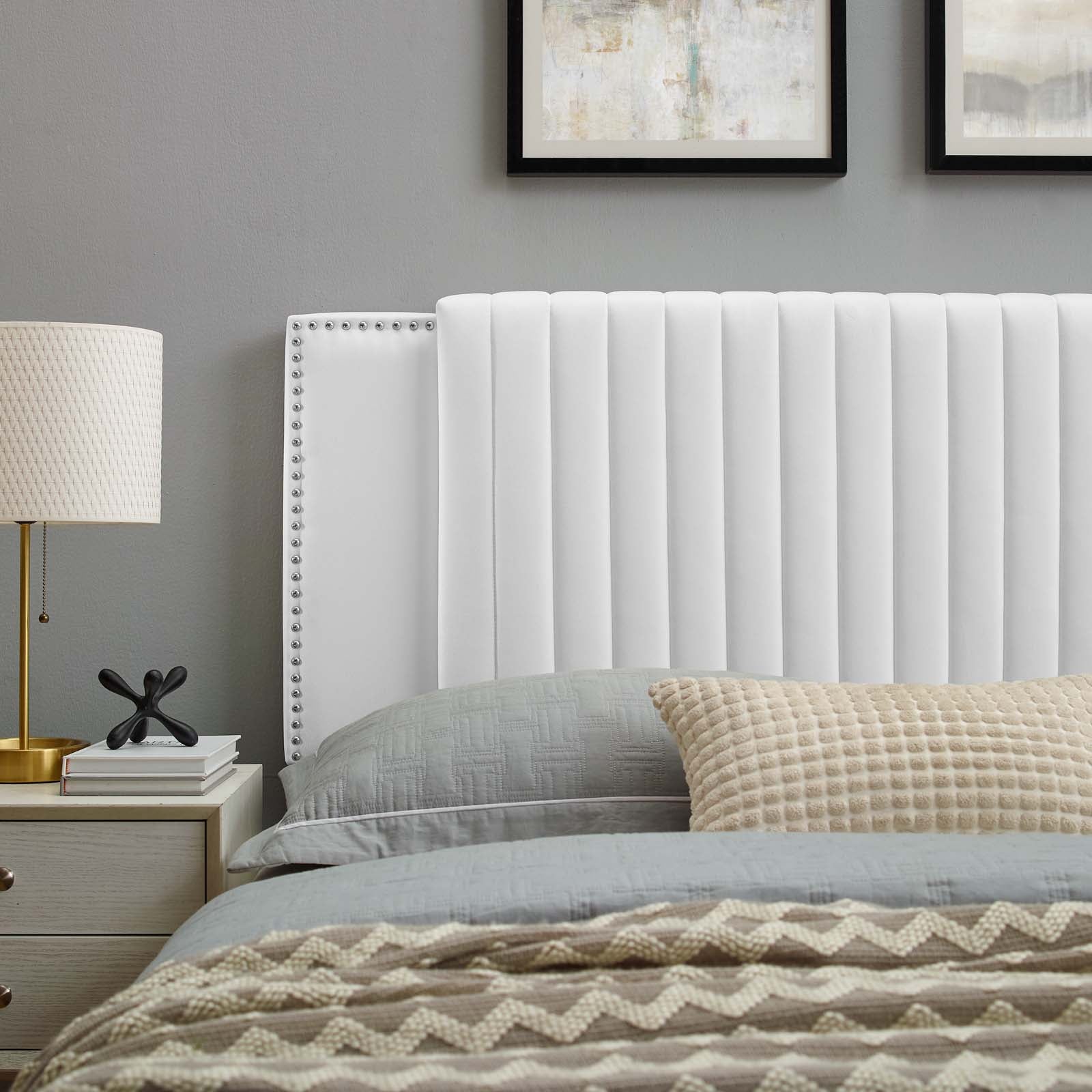 Felicity Channel Tufted Performance Velvet Full/Queen Headboard by Modway