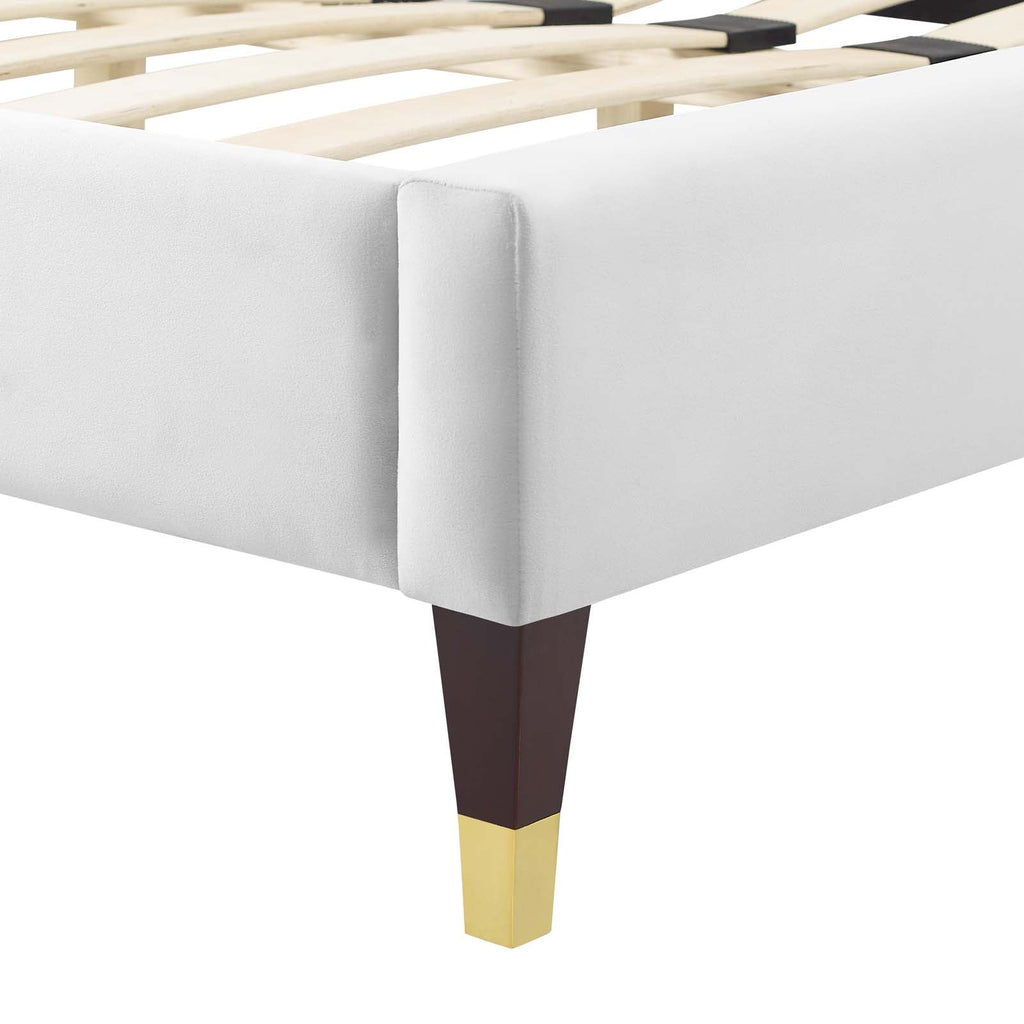 Sienna Performance Velvet Queen Platform Bed by Modway