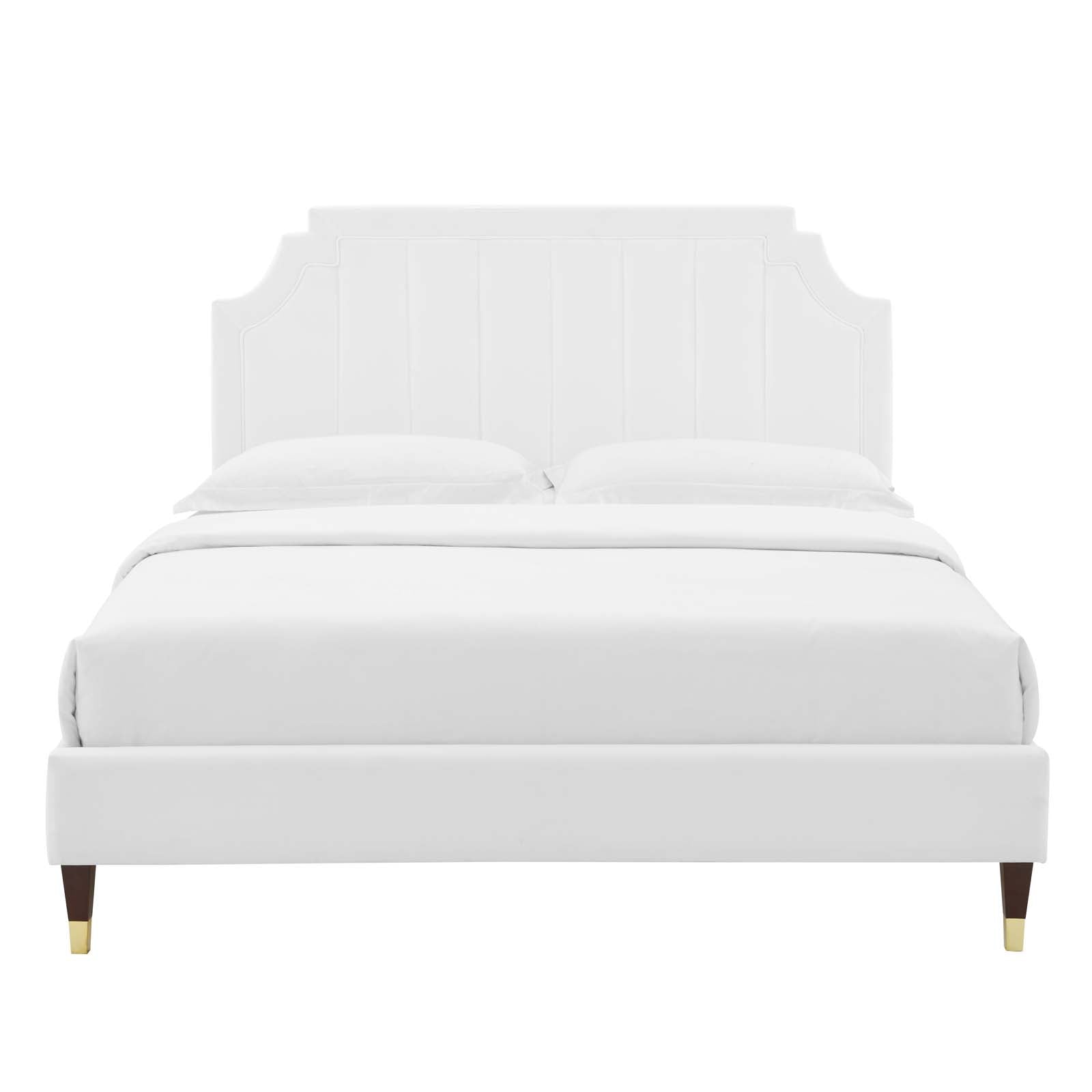 Sienna Performance Velvet Queen Platform Bed by Modway