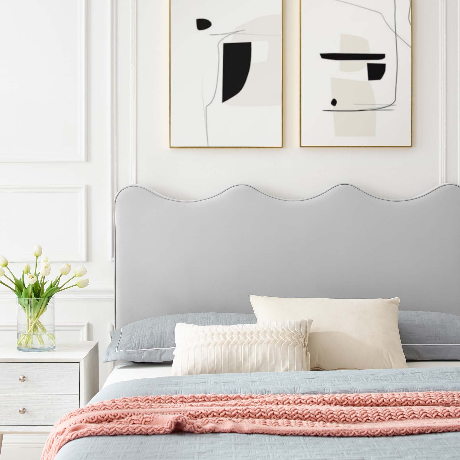 Current Performance Velvet Twin Platform Bed by Modway