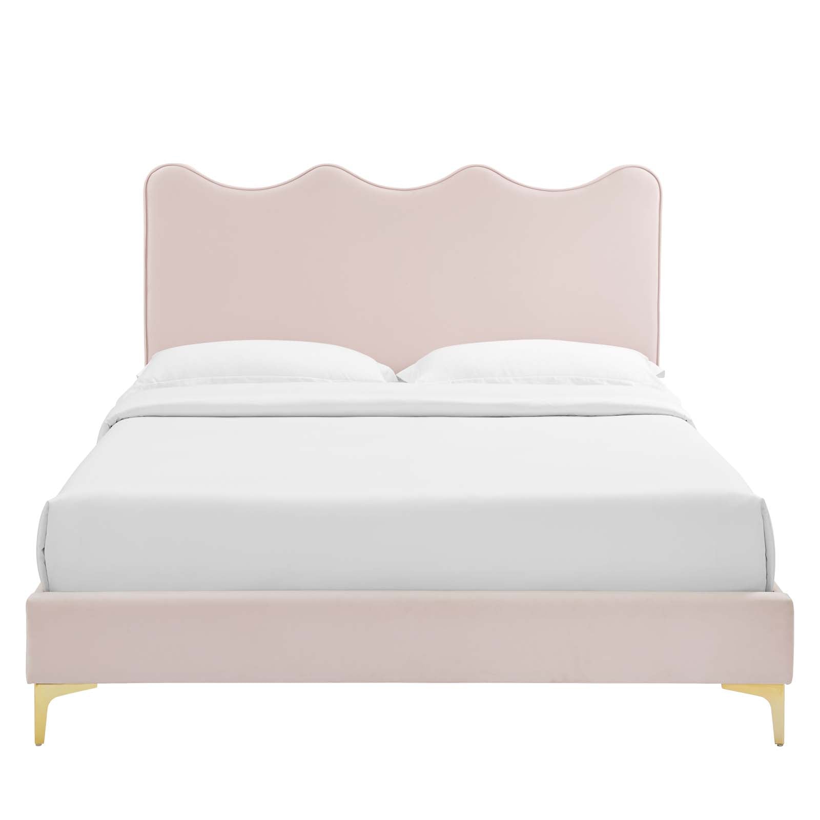 Current Performance Velvet Twin Platform Bed by Modway