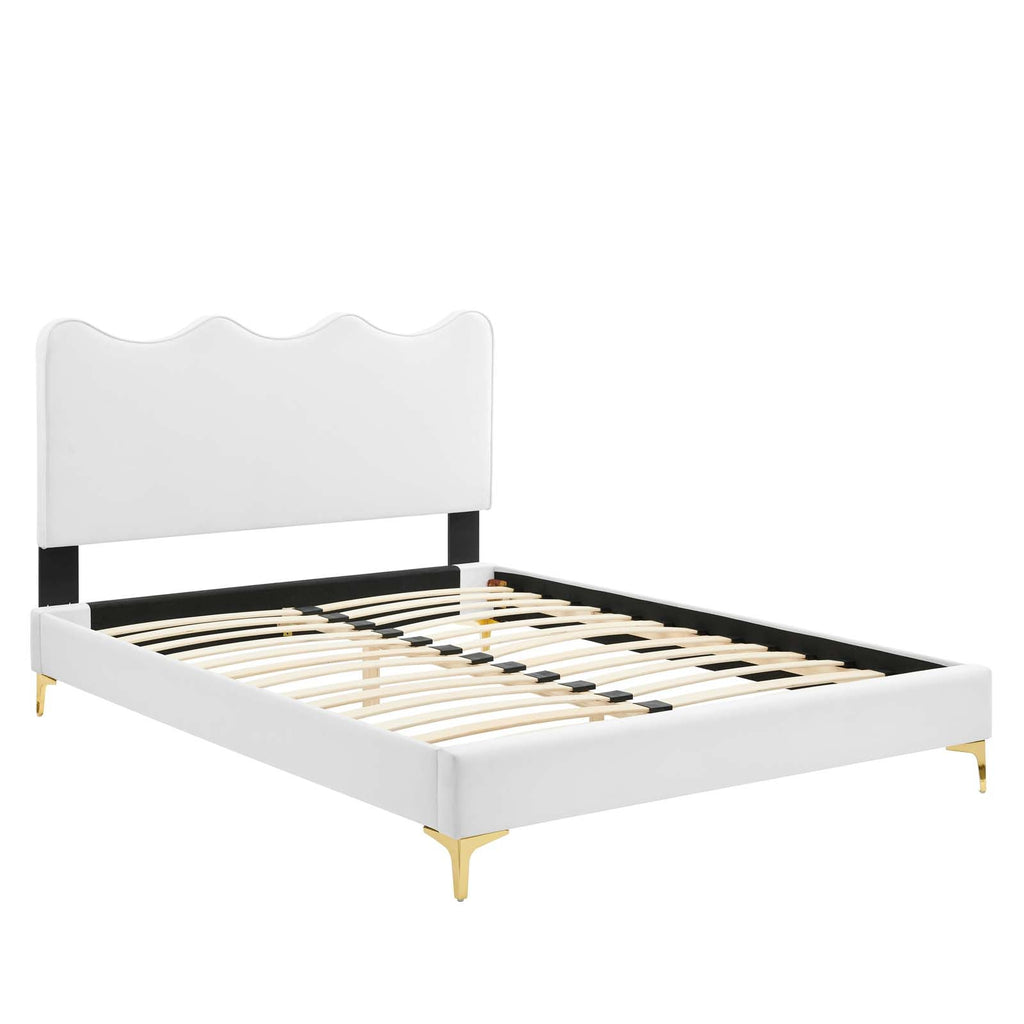 Current Performance Velvet Full Platform Bed by Modway