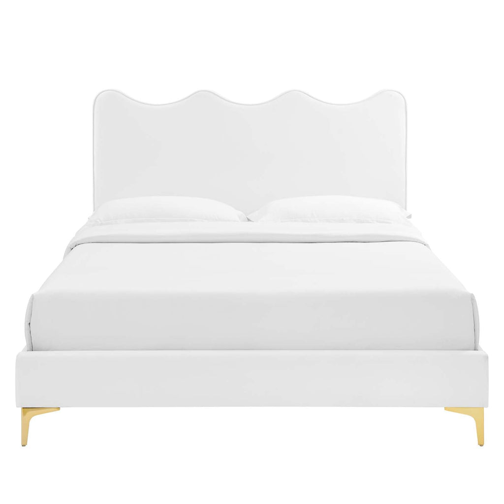 Current Performance Velvet Full Platform Bed by Modway