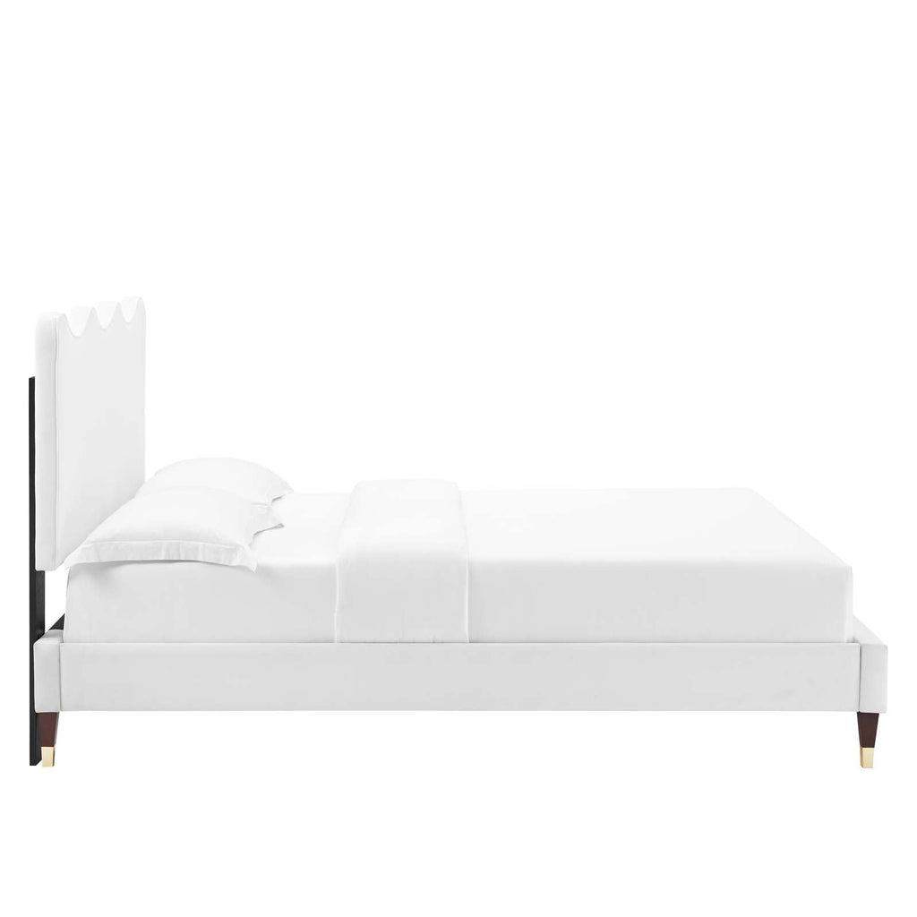 Current Performance Velvet Full Platform Bed by Modway