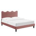 Current Performance Velvet Queen Platform Bed by Modway