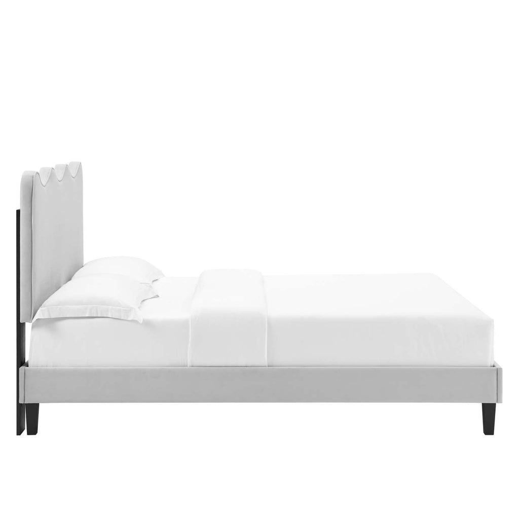 Current Performance Velvet King Platform Bed by Modway