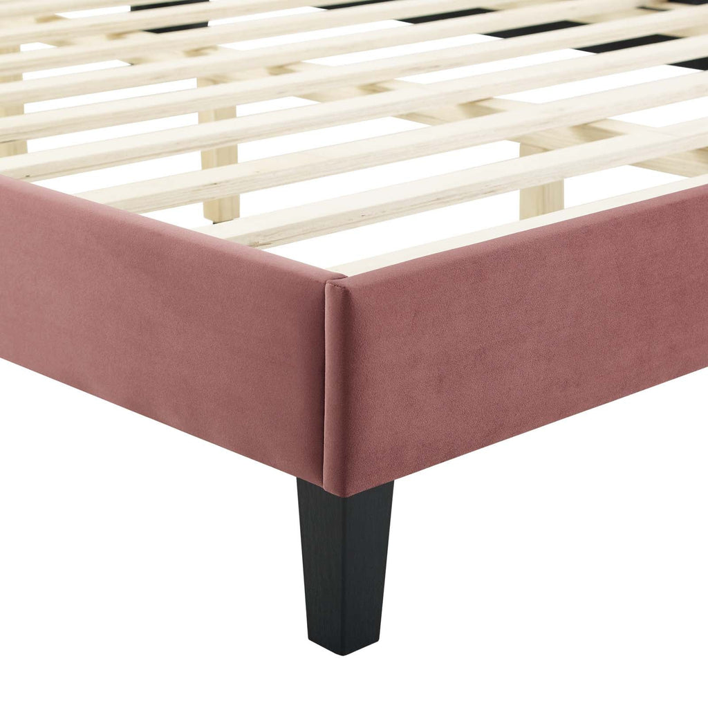 Juniper Channel Tufted Performance Velvet Queen Platform Bed by Modway