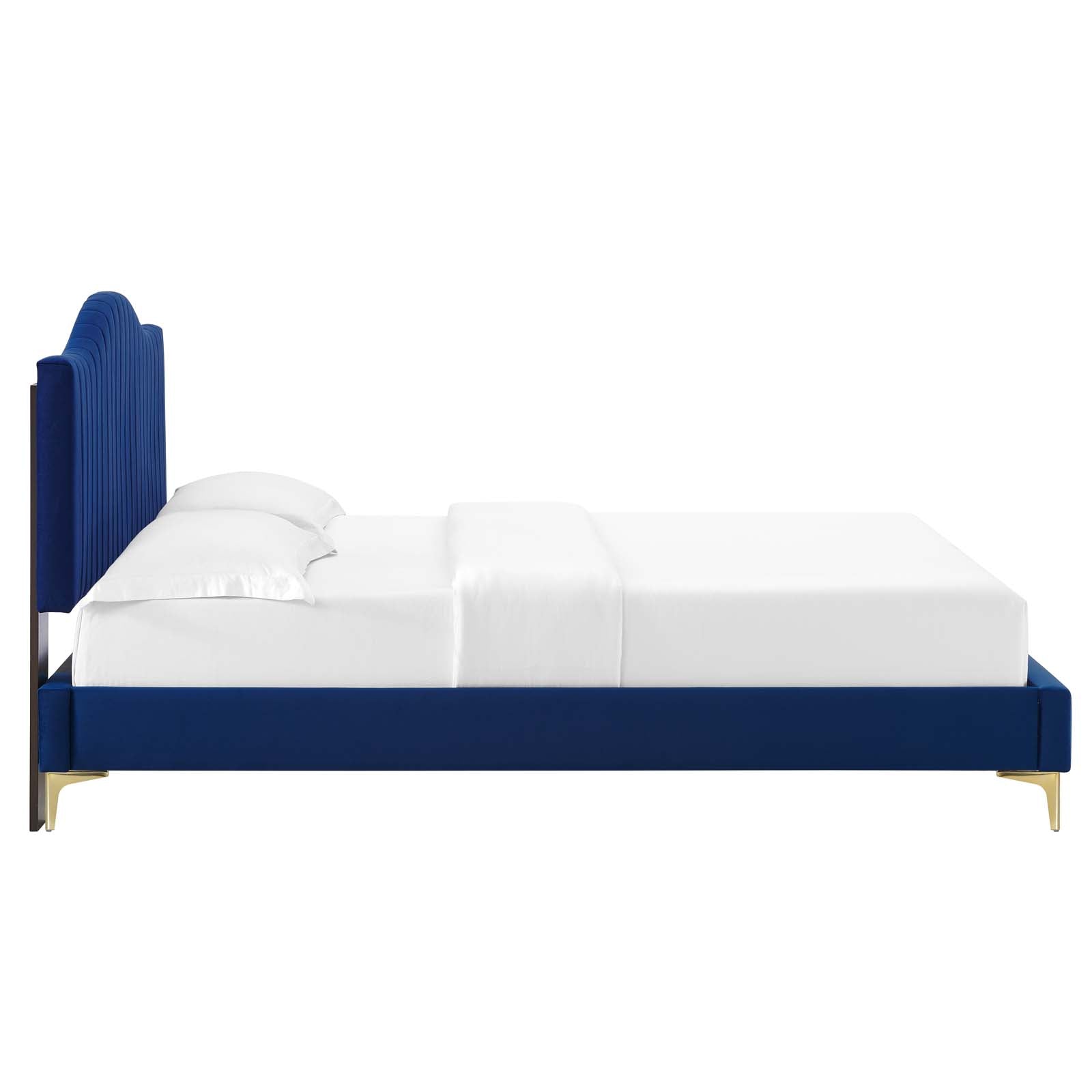 Juniper Channel Tufted Performance Velvet Twin Platform Bed by Modway