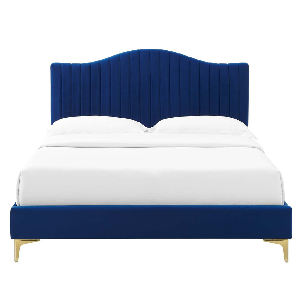 Juniper Channel Tufted Performance Velvet Full Platform Bed by Modway