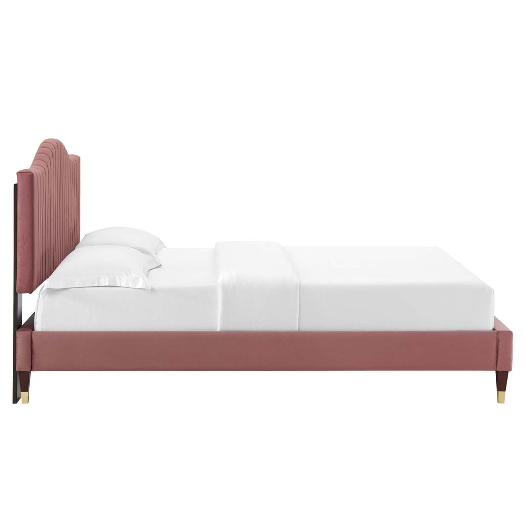Juniper Channel Tufted Performance Velvet Full Pla