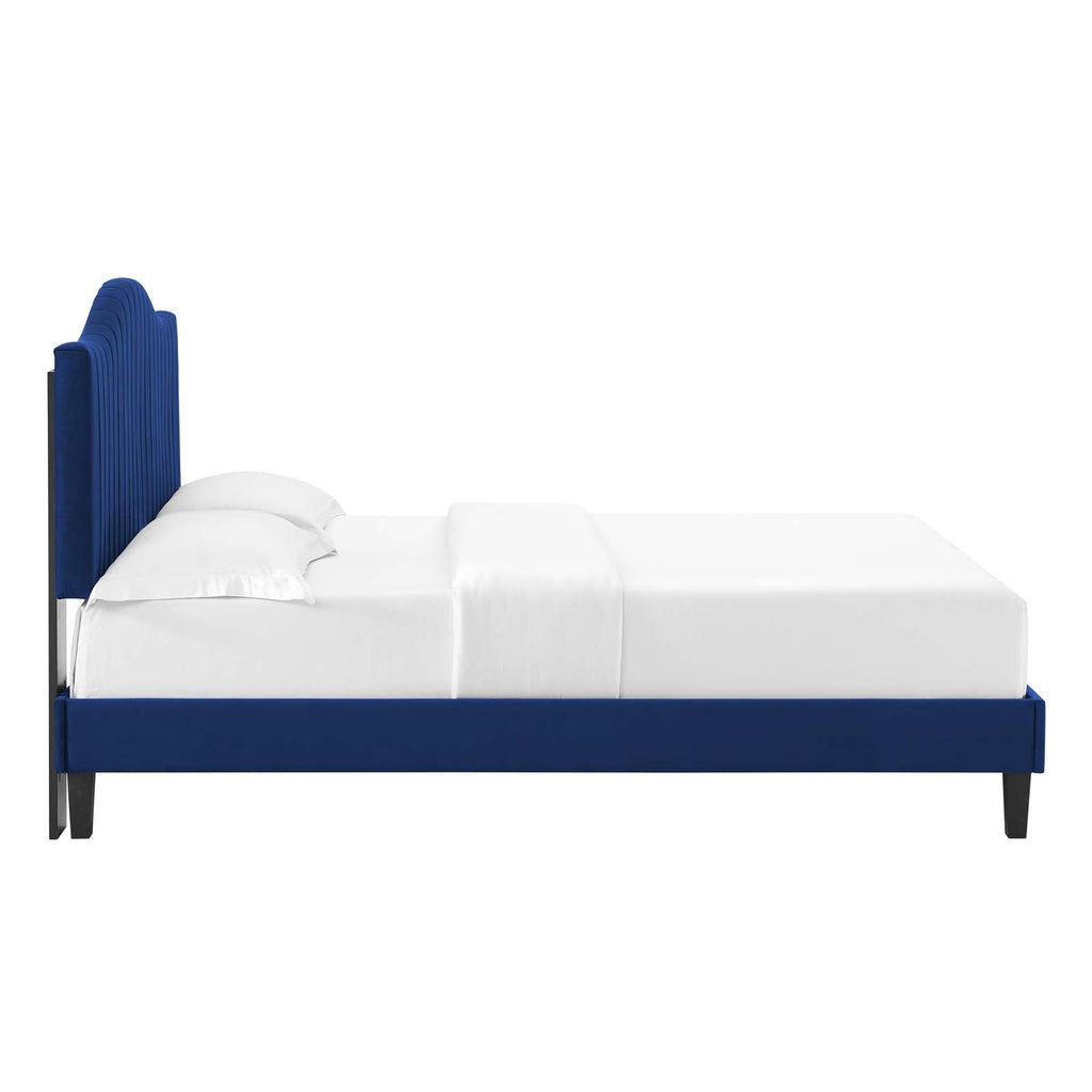 Juniper Channel Tufted Performance Velvet Full Platform Bed by Modway